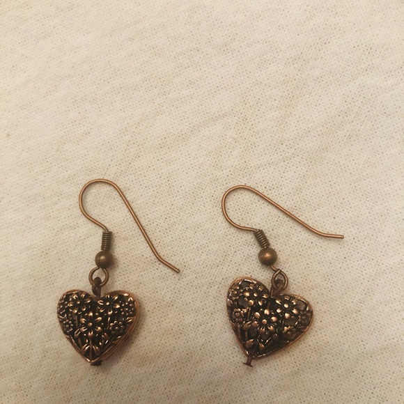 Earrings. Copper color, pierced drop earrings. NWOT - Picture 2 of 4